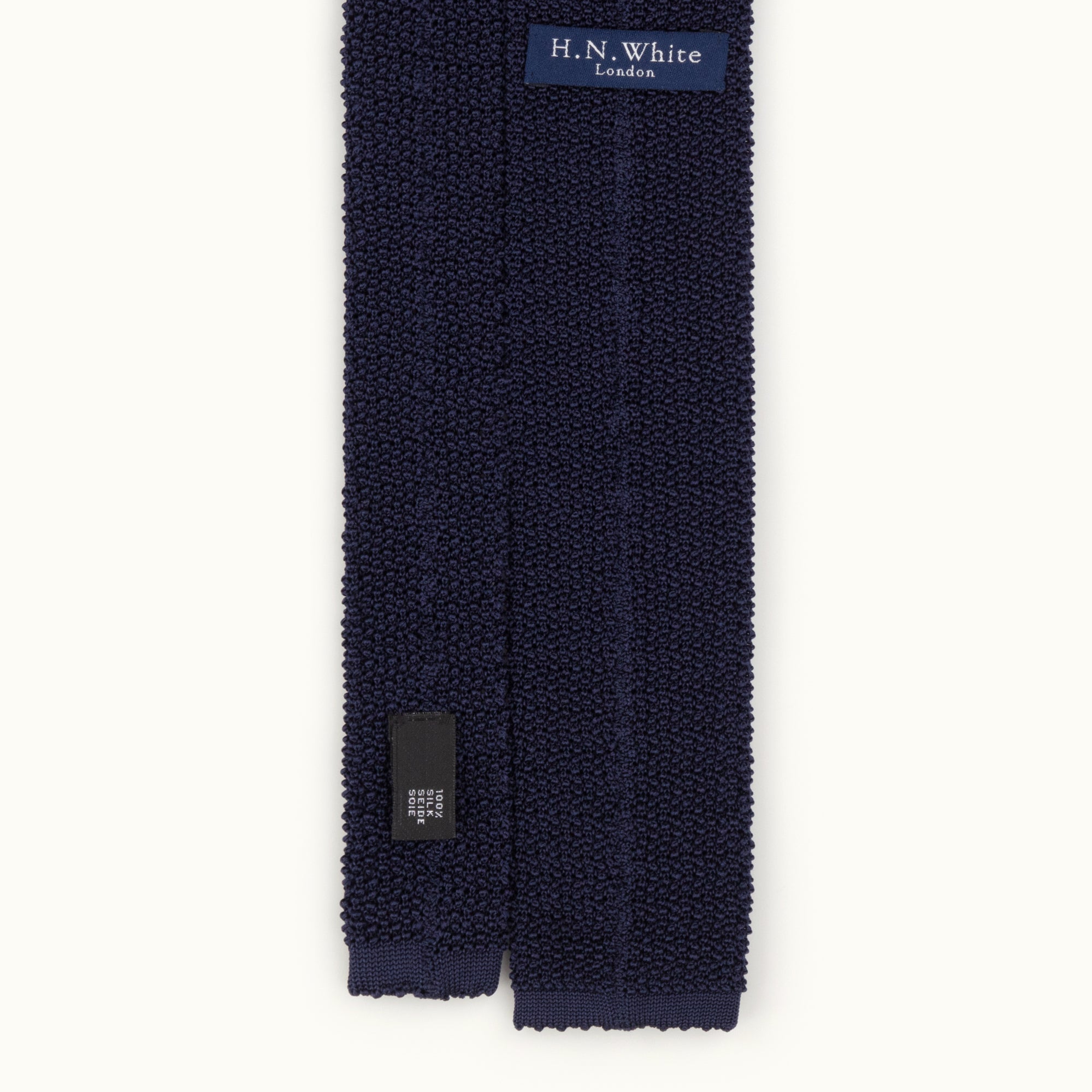 Navy Blue Solid Knitted Tie