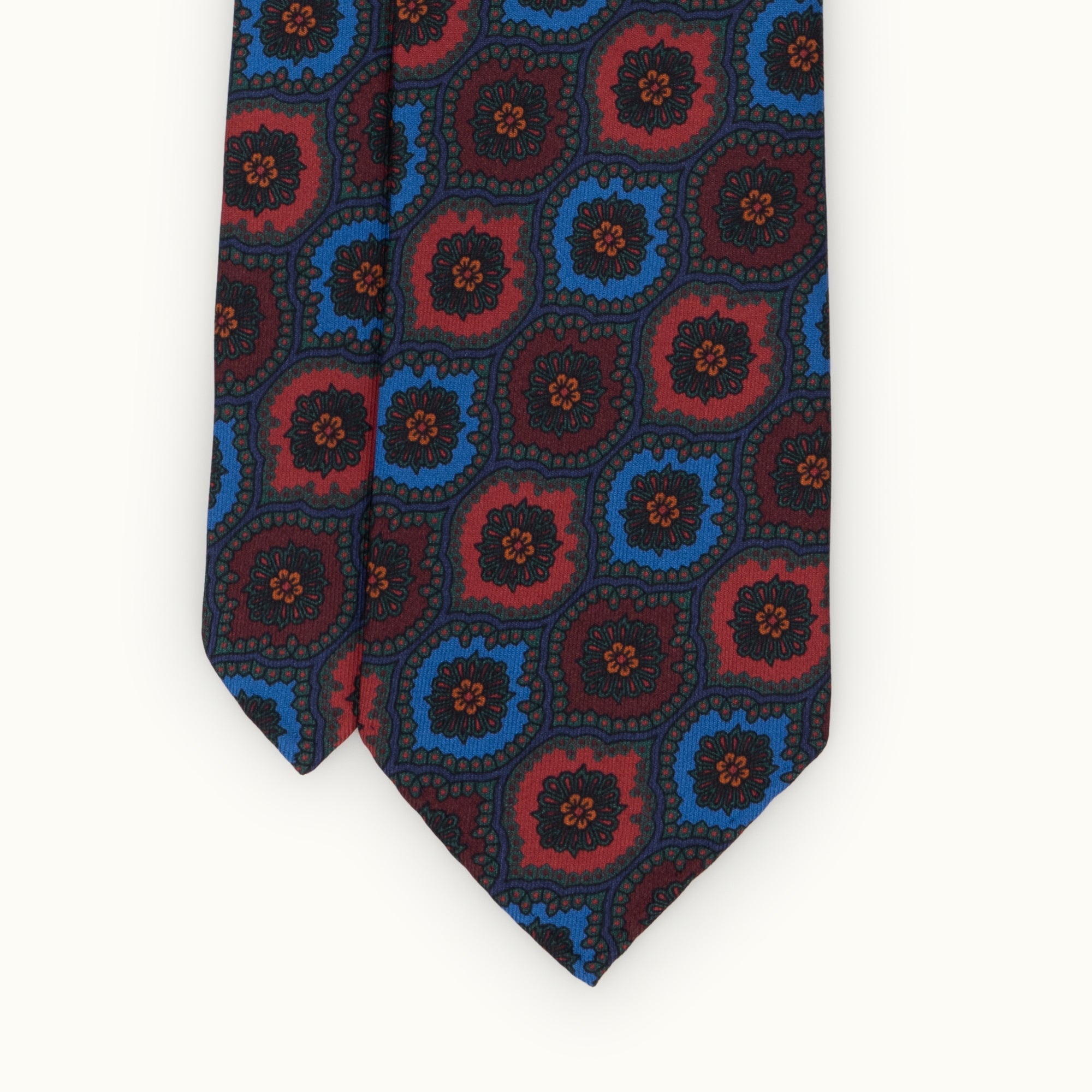 Vintage Motif Madder Silk Tie