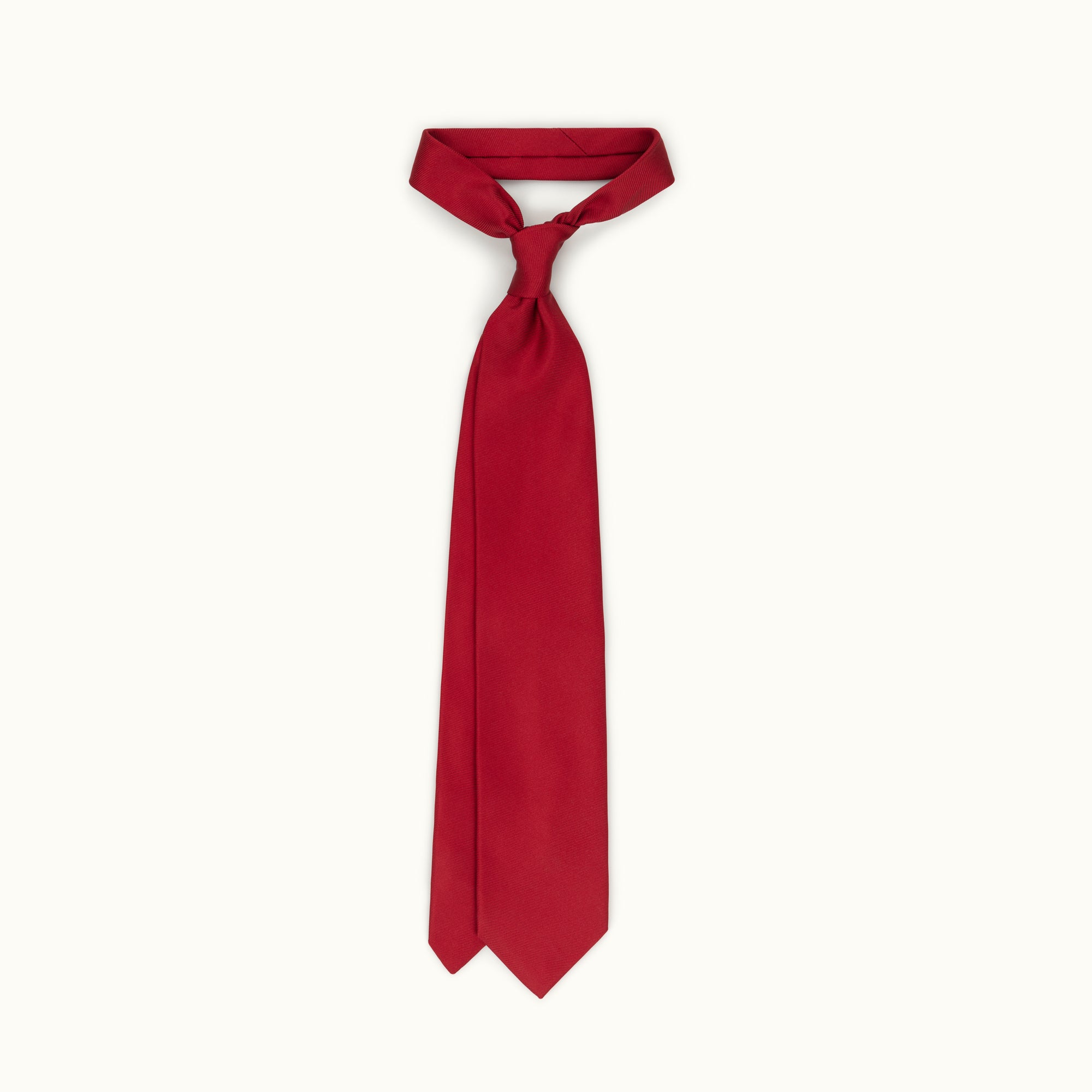 Deep Red 50oz Silk Print Tie