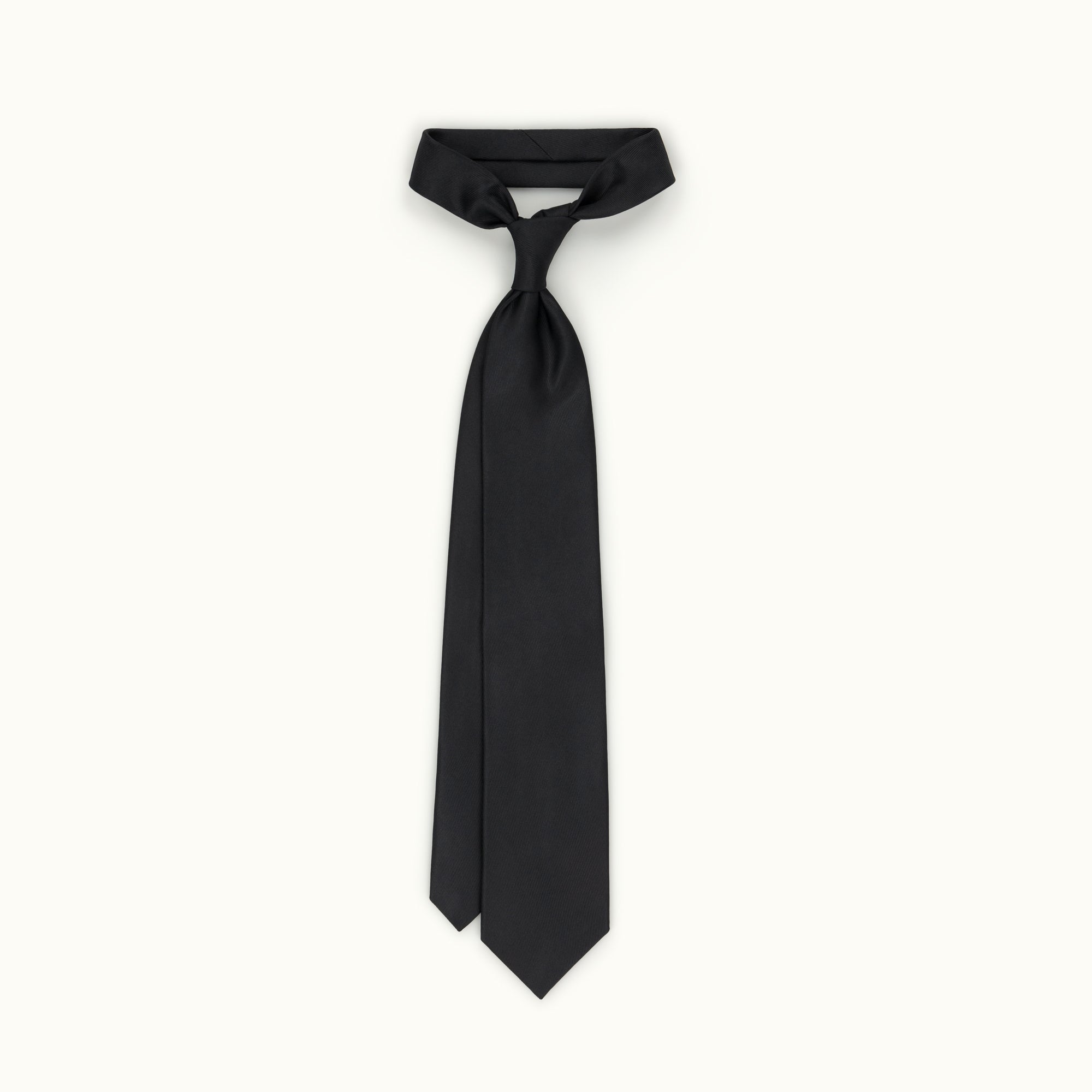 Black 50oz Silk Print Tie