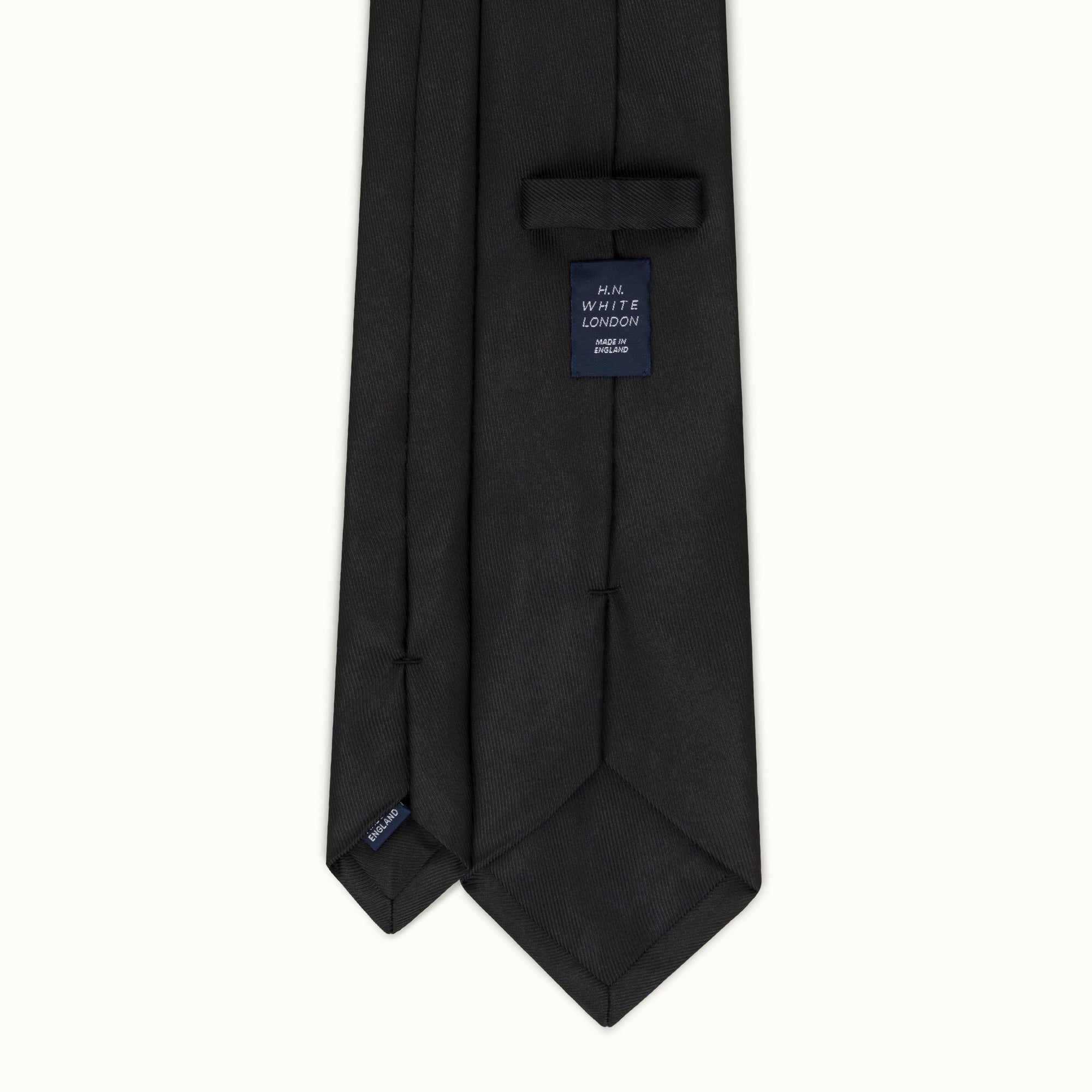 Black 50oz Silk Print Tie