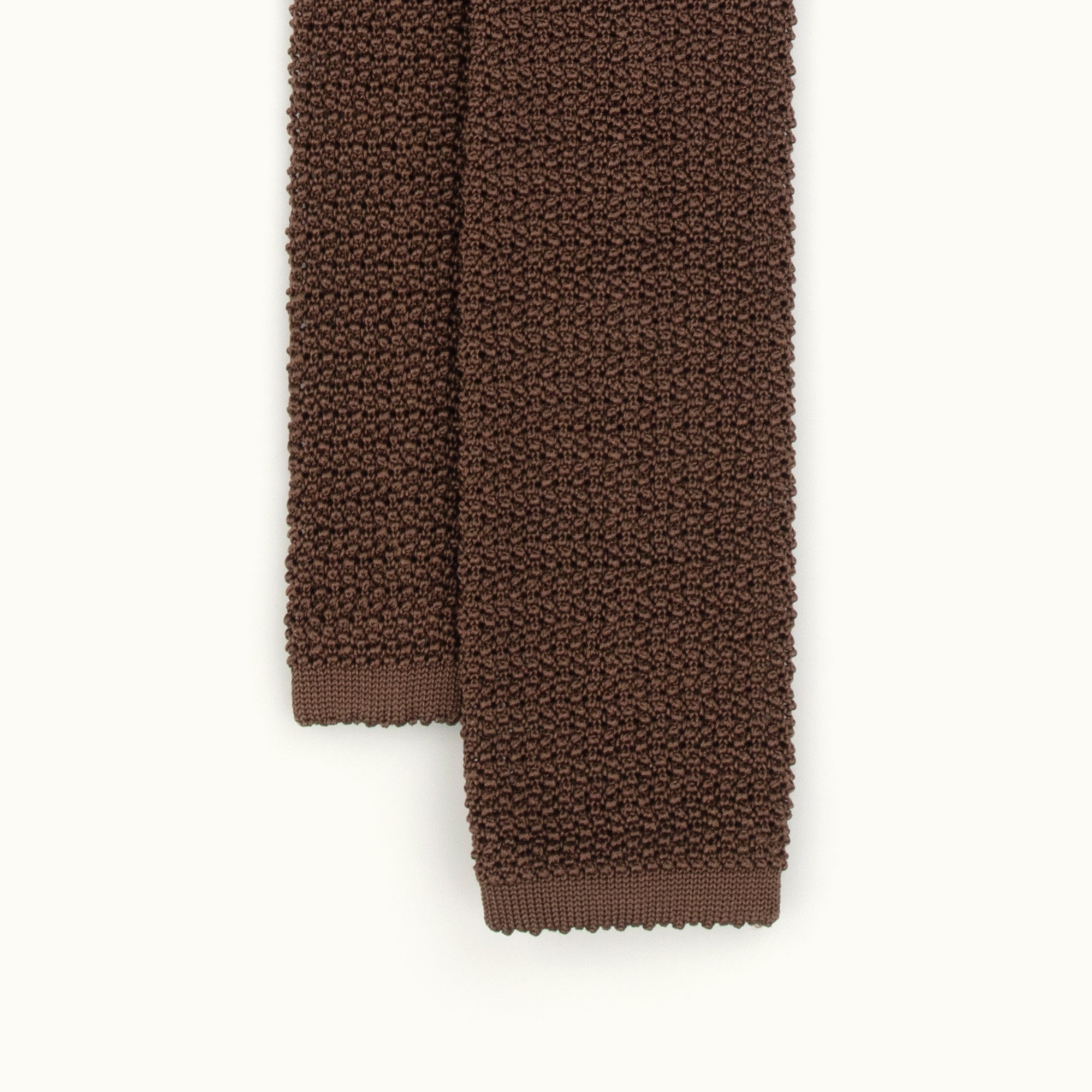 Dark Brown Solid Knitted Tie