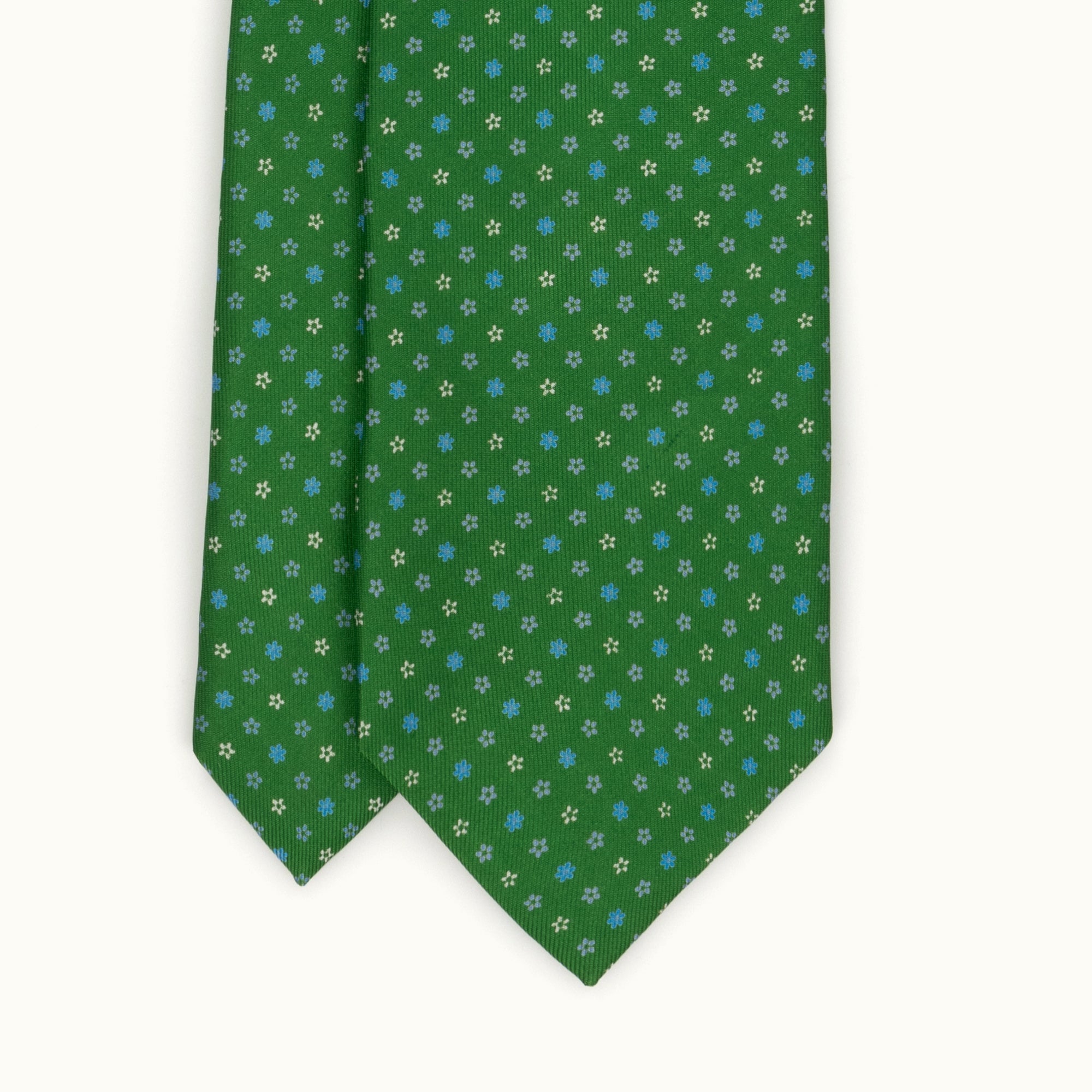 Grass Green Neat Silk Print Tie