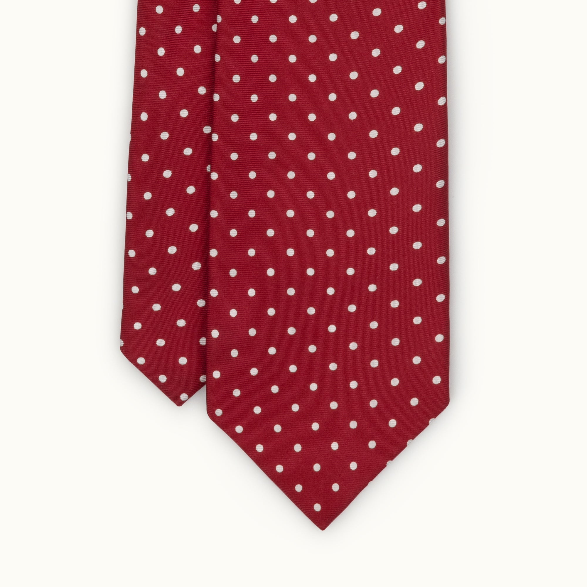 Red Spot Silk Print Tie