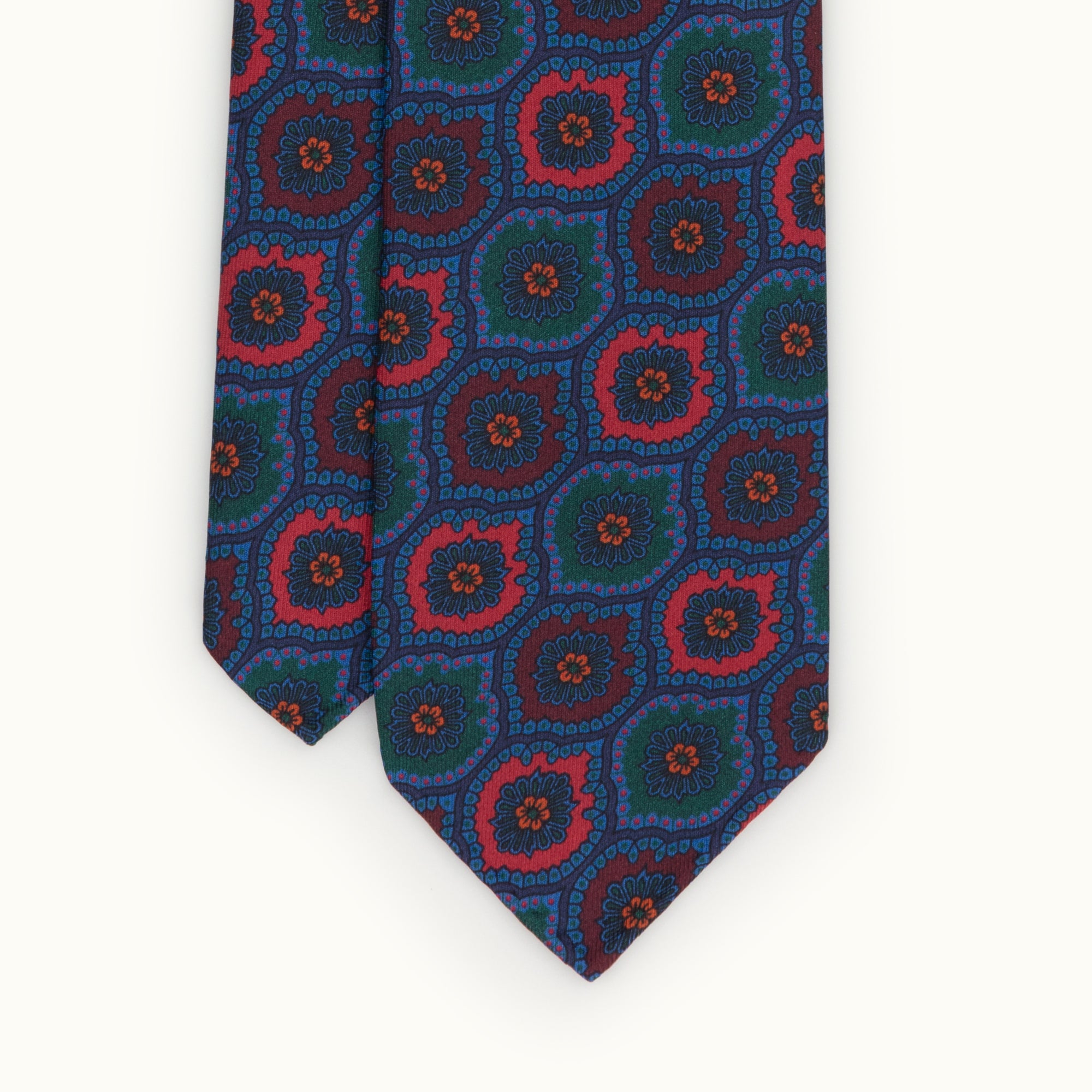 Vintage Motif Madder Silk Tie