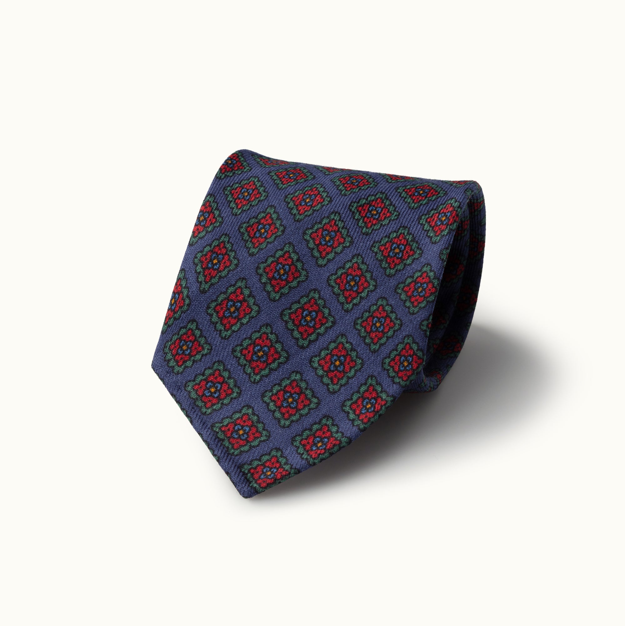 Blue Diamond Wool Challis Tie