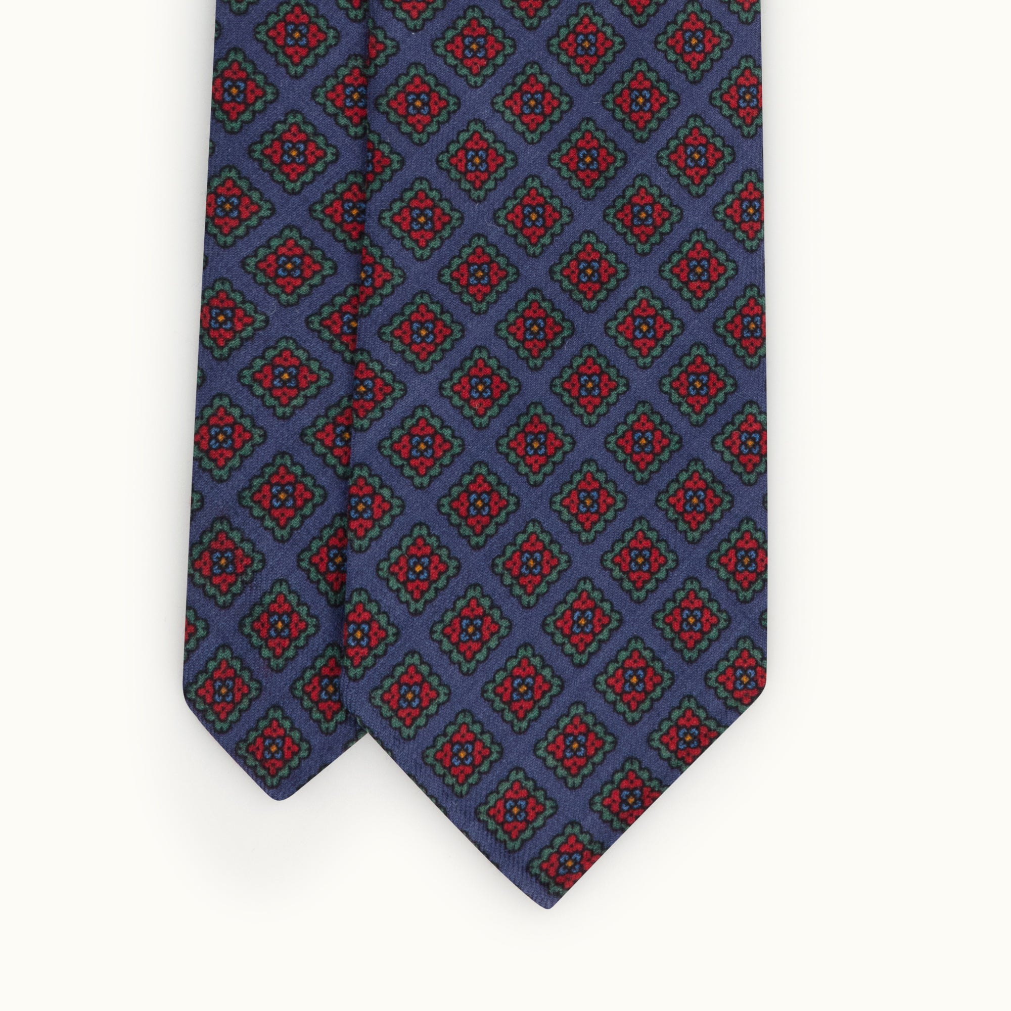 Blue Diamond Wool Challis Tie