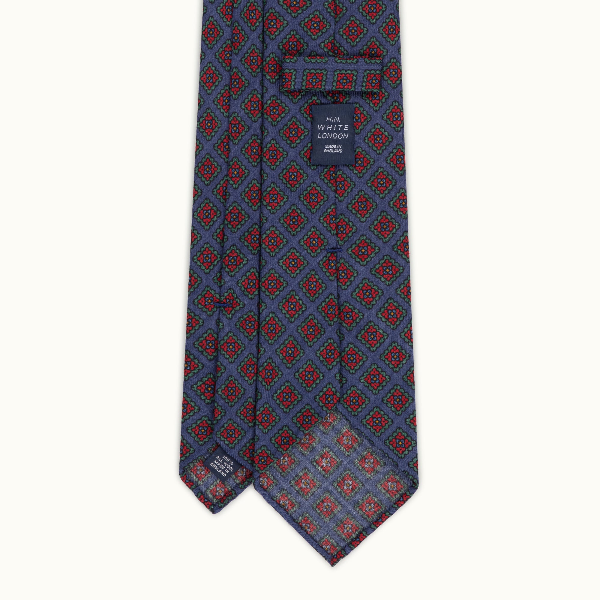 Blue Diamond Wool Challis Tie