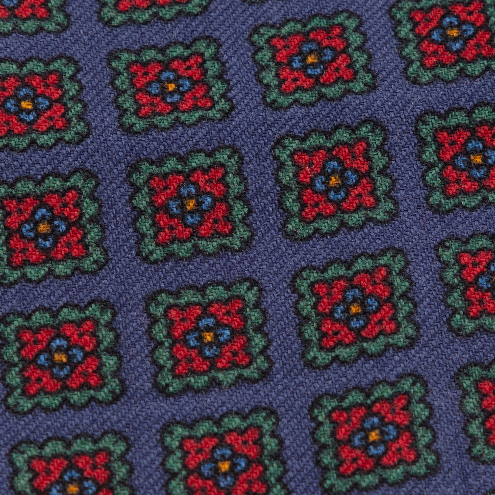 Blue Diamond Wool Challis Tie